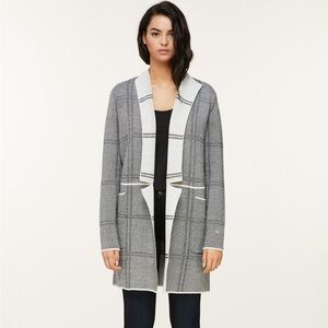 🆕 Soia & Kyo Benela Coatigan Open Front Mid-Thigh Length Cardigan With Lapels
